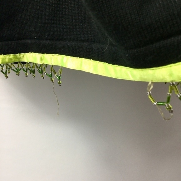 SWEATER sweater brand flip flops & tropical flowers black button front cardigan - Picture 11 of 12